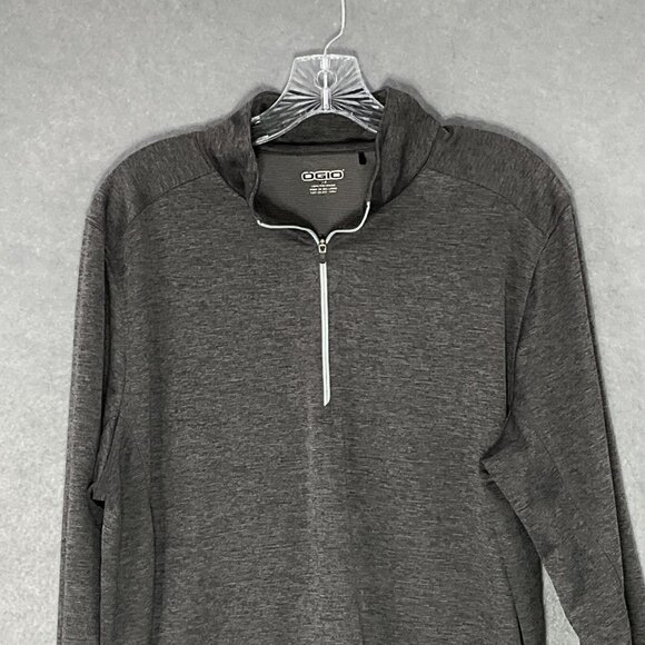 Ogio Pullover Jacket Mens Sz L Gray‎ 1/4 Zip Activewear Gym Golf Outdoor - Picture 4 of 13